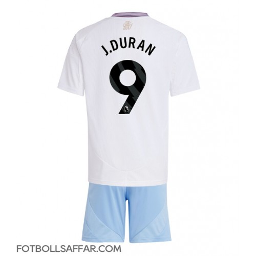 Aston Villa Jhon Duran #9 Bortadräkt Barn 2024-25 Kortärmad (+ Korta byxor)